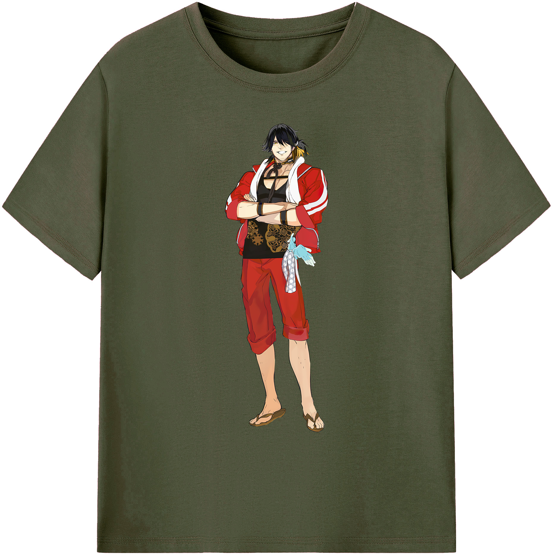 （画像用） 刀剣乱舞 Touken Ranbu 綿100％ メンズ半袖Tシャツ｜肌触りやわらか＆通気性